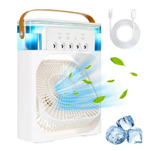 Portable Air Conditioner Fan | Usb Electric Fan With Led Night Light, Fine Mist Water, And Humidifier Function | Led Night Light Water Mist | Random Color