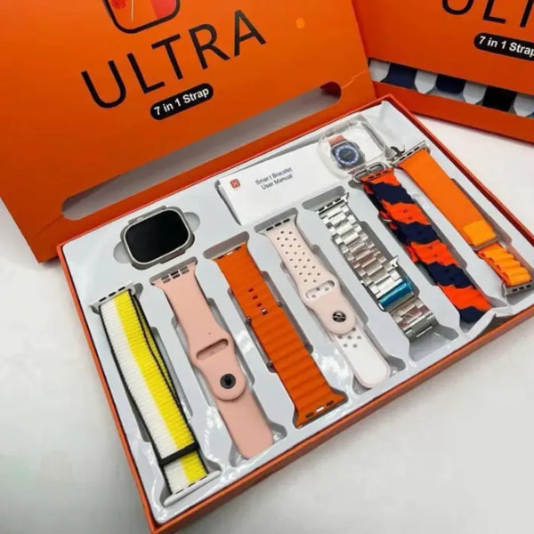 7 in 1 Smart Watch - 7 Straps Smart watch Ultra watch