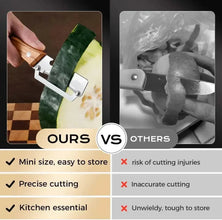 3-in-1 Wood Handle Peeler | Ultra-Sharp Blade + Scallion Shredder + Bottle Opener