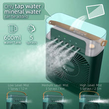 Portable Air Conditioner Fan | Usb Electric Fan With Led Night Light, Fine Mist Water, And Humidifier Function | Led Night Light Water Mist | Random Color