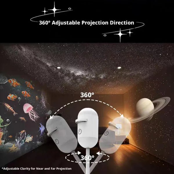 Dual Mode Mini Galaxy Starry Sky Projector Night Light 2-IN-1 Night Light
